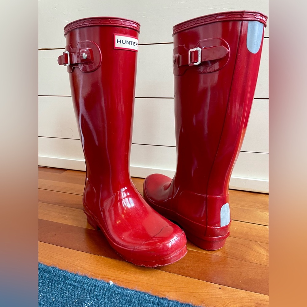 Hunter Candy Apple Red Knee High Boots (eu 36)